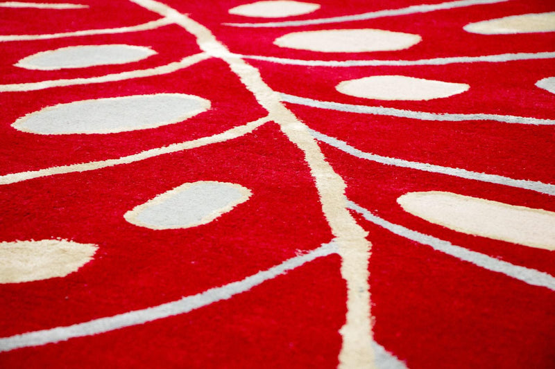 Tapis design - 245 x 152 cm - rouge