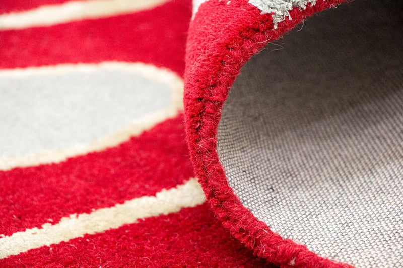 Tapis design - 245 x 152 cm - rouge