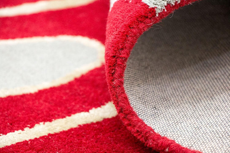 Tapis design - 245 x 152 cm - rouge