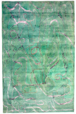 Tapis design - 244 x 154 cm - vert