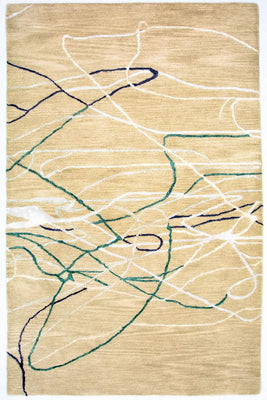 Tapis design - 242 x 153 cm - beige