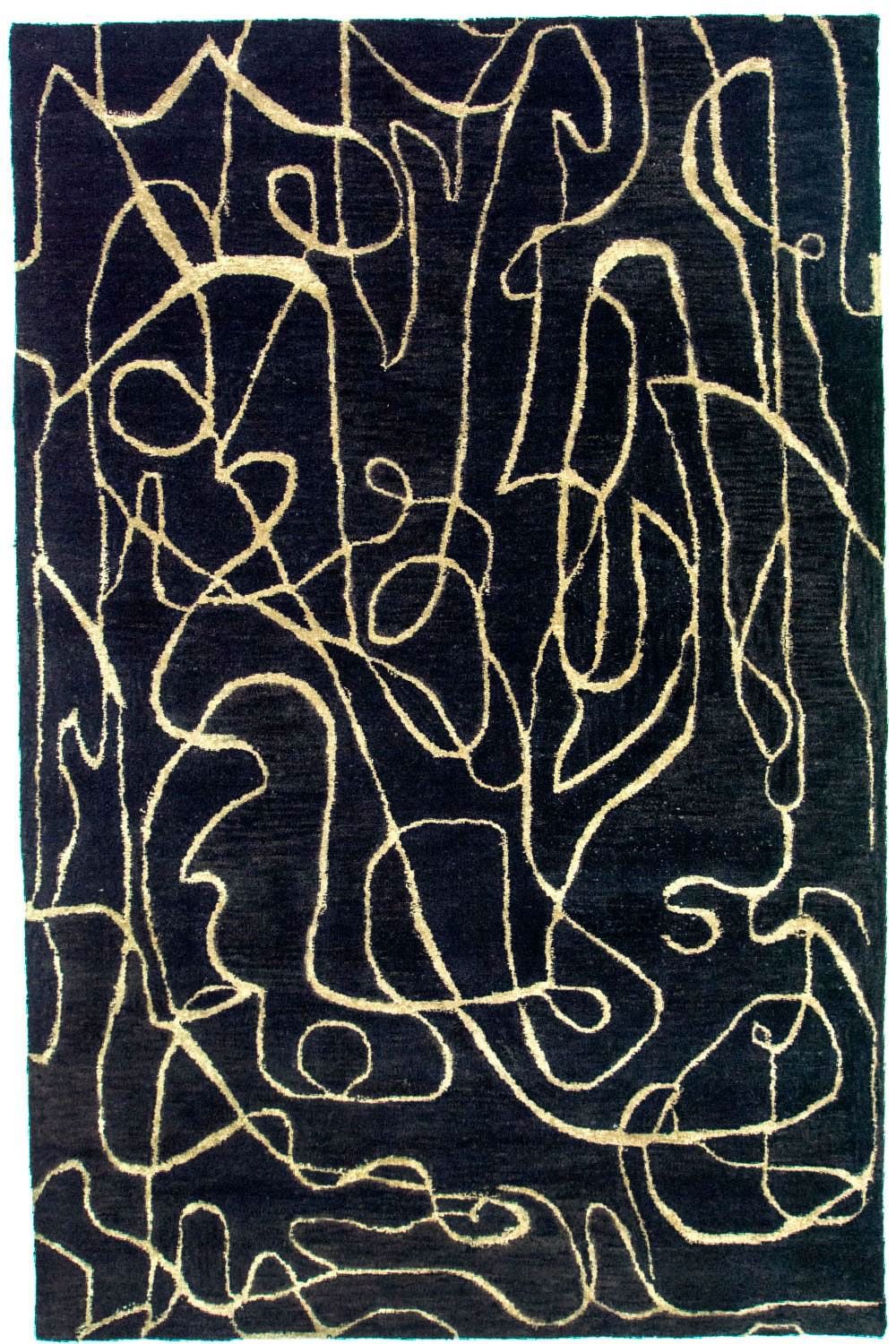 Tapis design - 243 x 154 cm - bleu