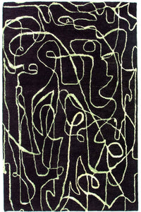 Tapis design - 243 x 152 cm - bleu