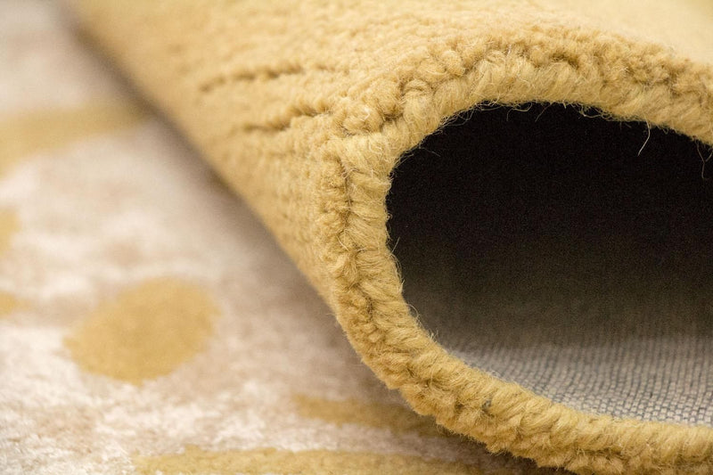 Tapis design - 242 x 154 cm - jaune moutarde