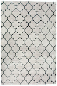 Tapis en laine - 232 x 164 cm - argent