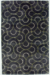 Tapis design - 242 x 152 cm - bleu