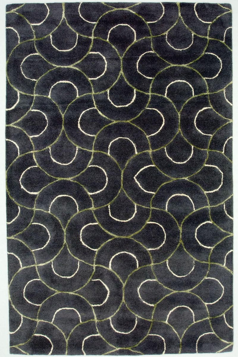 Tapis design - 242 x 152 cm - bleu