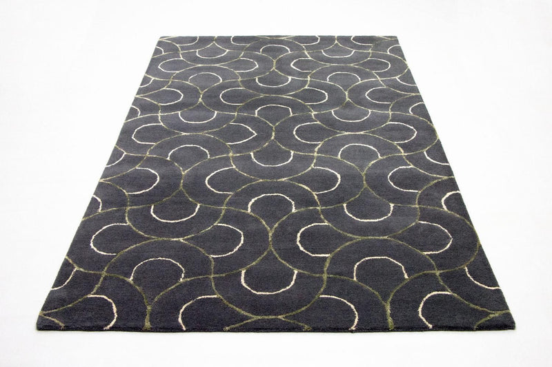 Tapis design - 242 x 152 cm - bleu