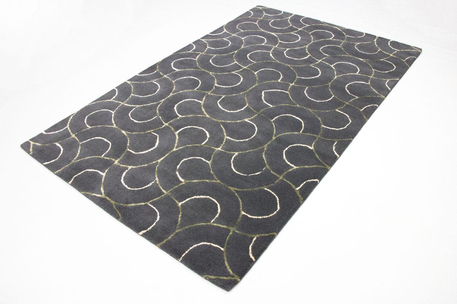 Tapis design - 242 x 152 cm - bleu