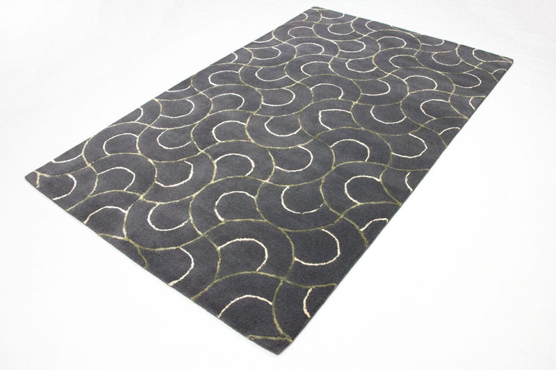 Tapis design - 242 x 152 cm - bleu