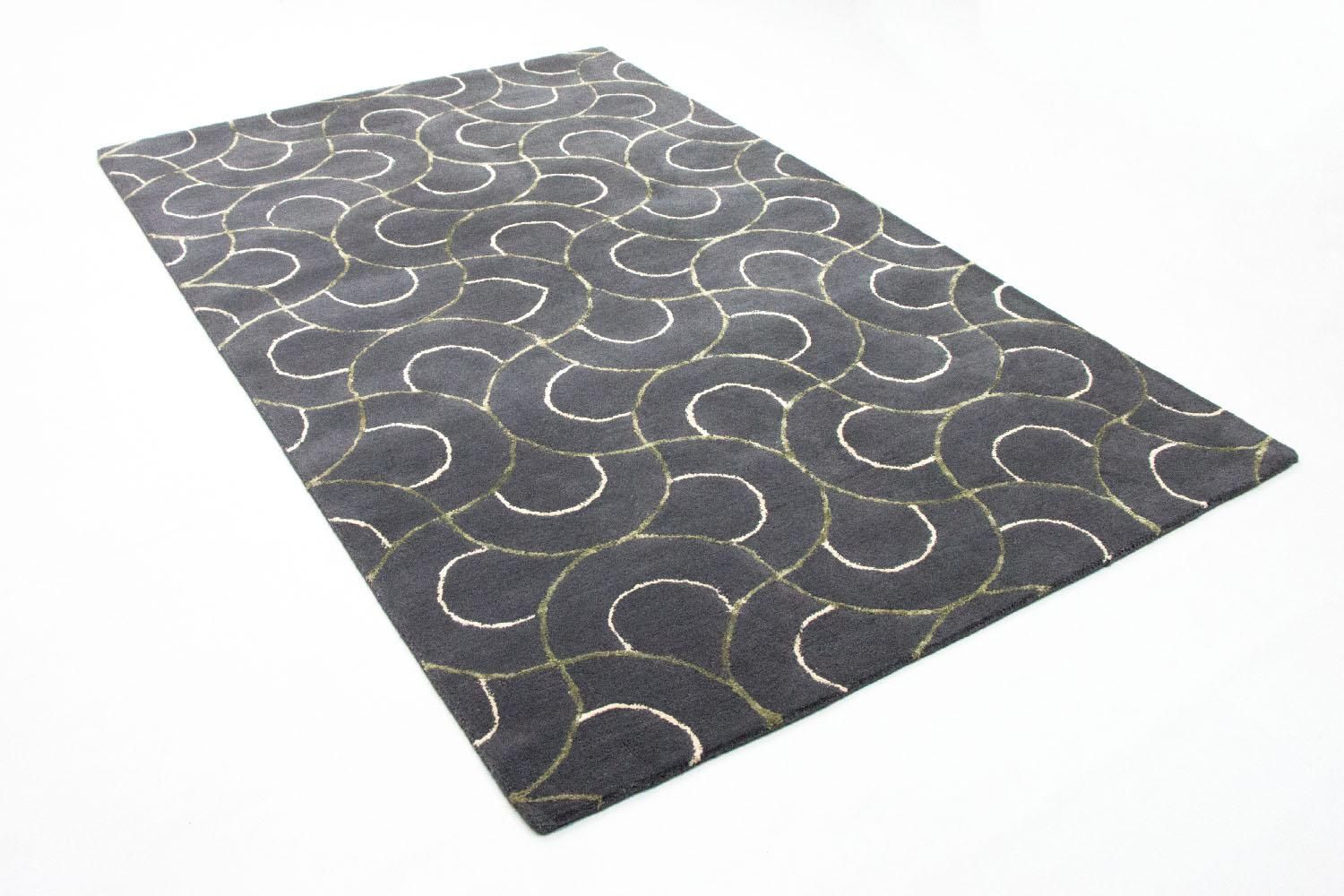 Tapis design - 242 x 152 cm - bleu