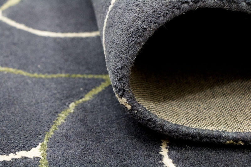 Tapis design - 242 x 152 cm - bleu
