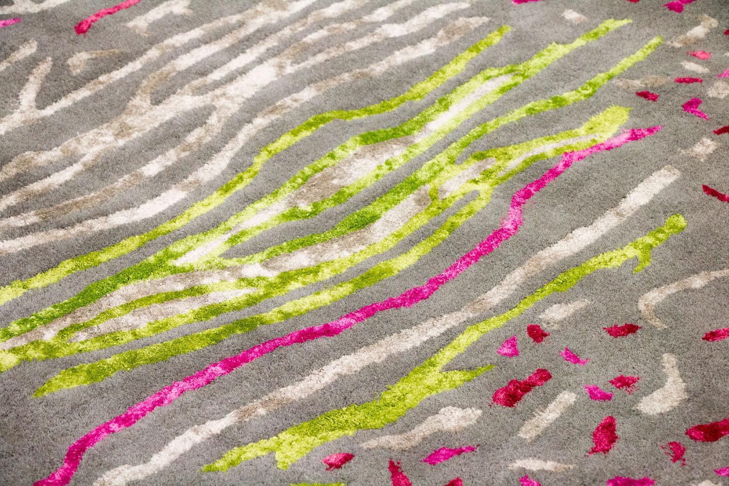 Tapis design - 245 x 143 cm - gris