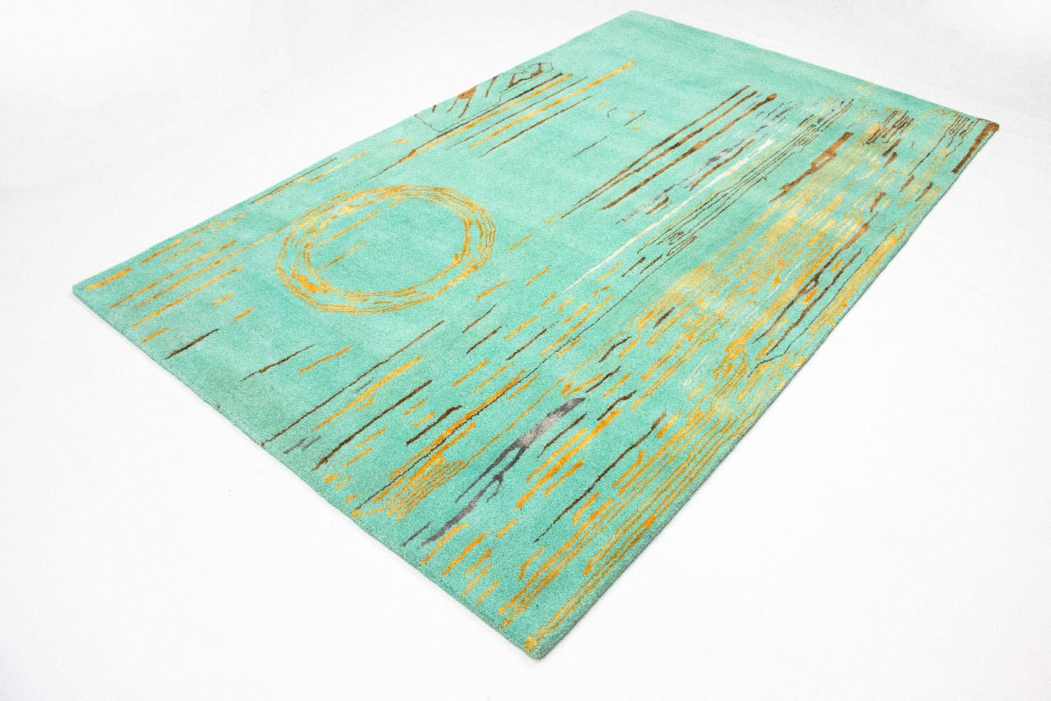 Tapis design - 244 x 154 cm - turquoise