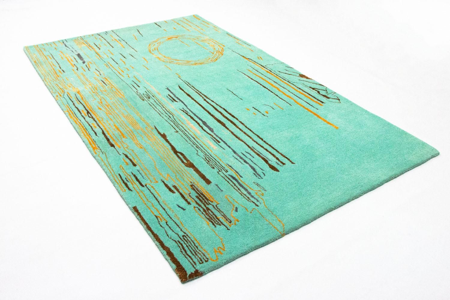 Tapis design - 244 x 154 cm - turquoise