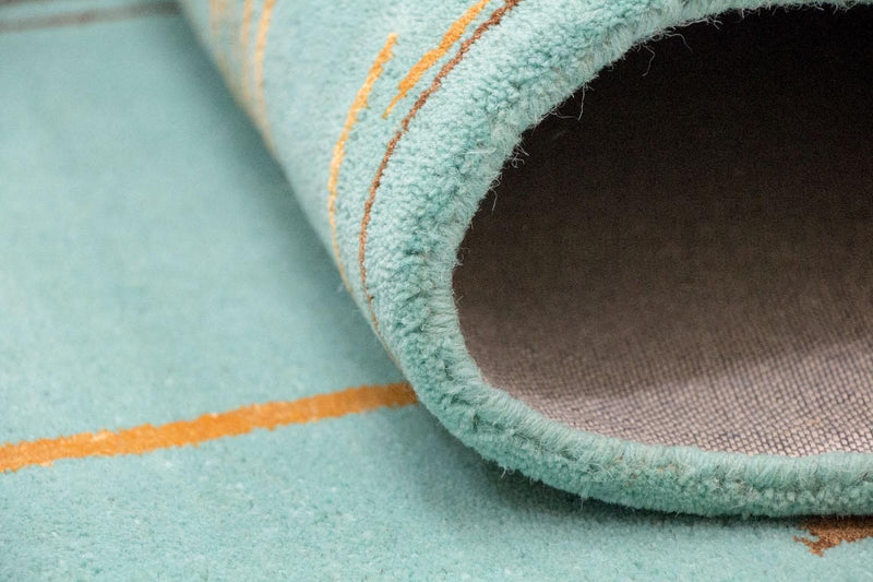 Tapis design - 244 x 154 cm - turquoise