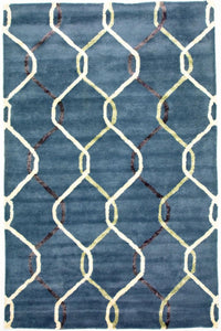 Tapis design - 240 x 153 cm - bleu