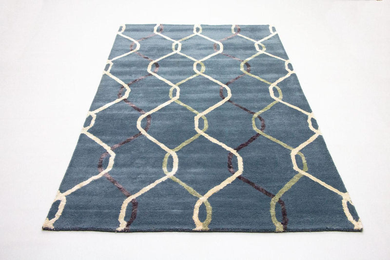Tapis design - 240 x 153 cm - bleu