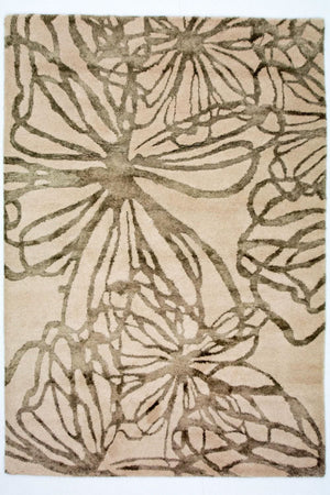 Tapis design - 196 x 135 cm - beige