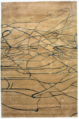 Tapis design - 243 x 152 cm - beige