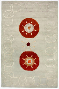 Tapis design - 239 x 150 cm - argent