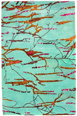 Tapis design - 248 x 154 cm - turquoise
