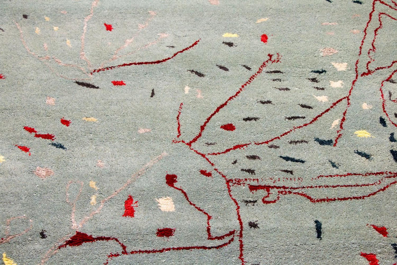 Tapis design - 243 x 156 cm - bleu clair