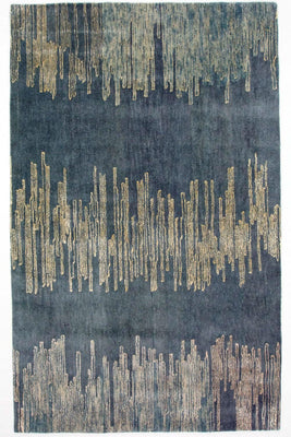 Tapis design - 246 x 154 cm - bleu