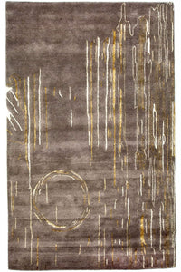 Tapis design - 242 x 151 cm - marron