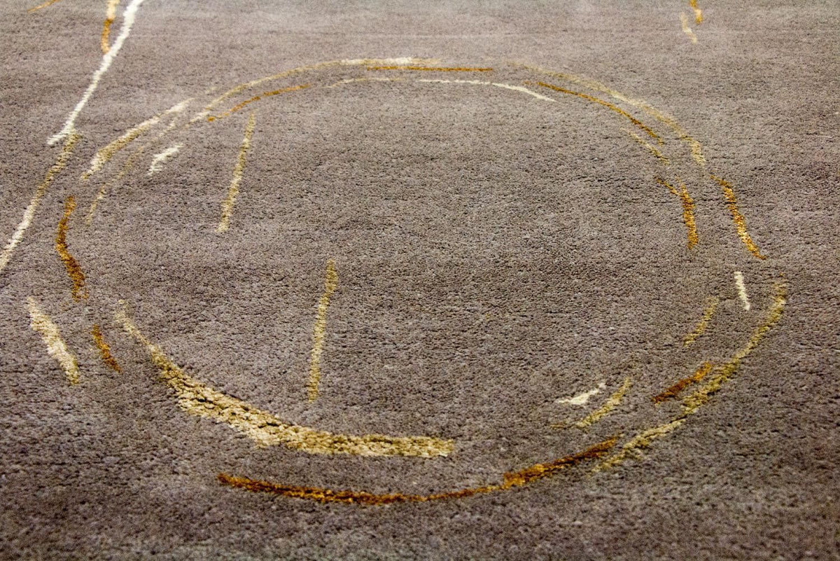 Tapis design - 242 x 151 cm - marron