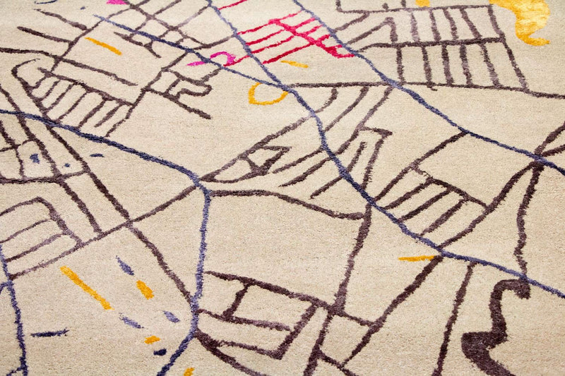 Tapis design - 241 x 152 cm - multicolore