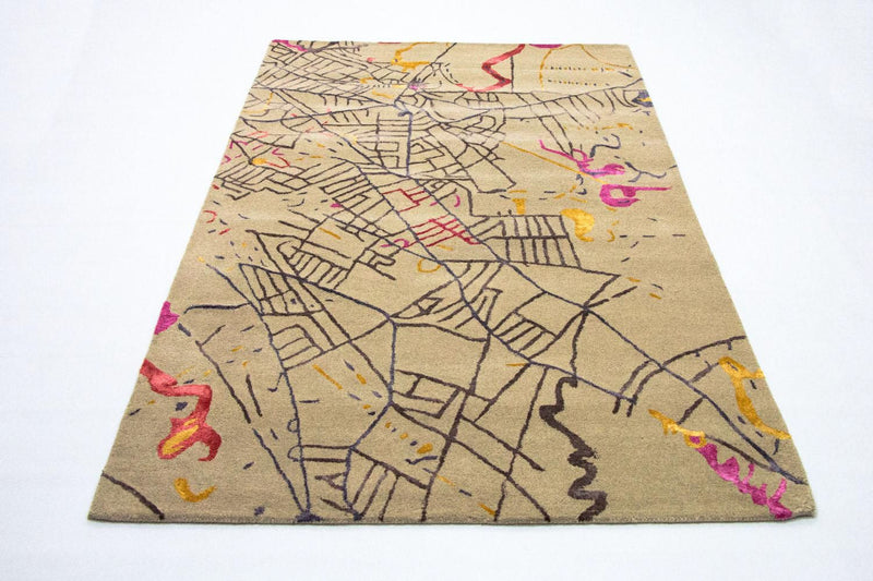 Tapis design - 241 x 152 cm - multicolore