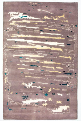 Tapis design - 243 x 153 cm - marron