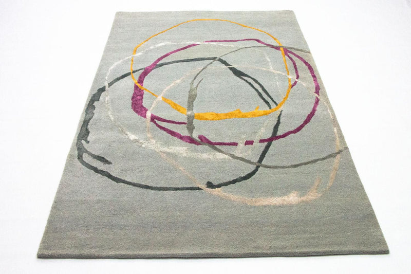 Tapis design - 243 x 153 cm - argent