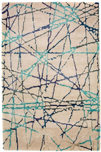 Tapis design - 197 x 136 cm - beige