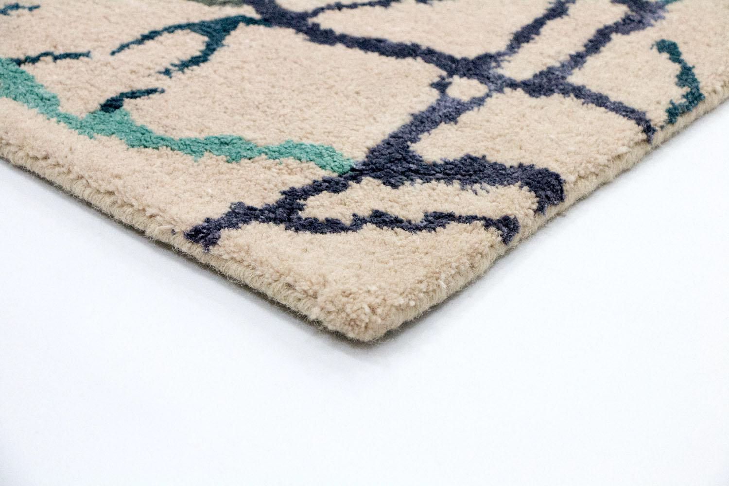 Tapis design - 197 x 136 cm - beige
