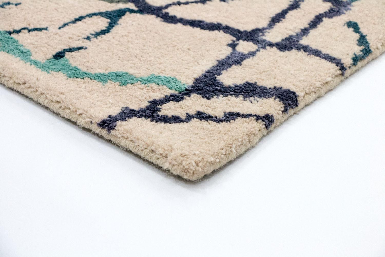 Tapis design - 197 x 136 cm - beige