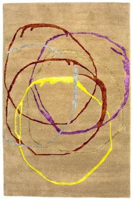 Tapis design - 246 x 152 cm - beige