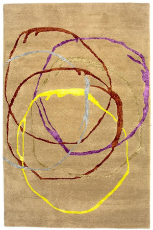 Tapis design - 246 x 152 cm - beige