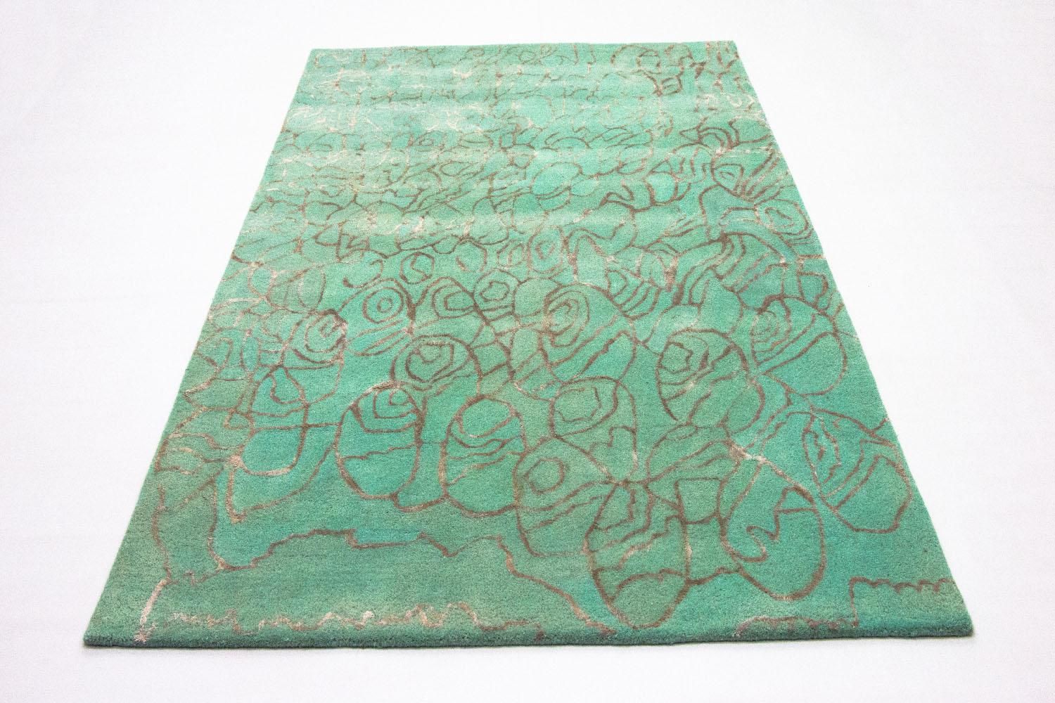 Tapis design - 244 x 153 cm - turquoise