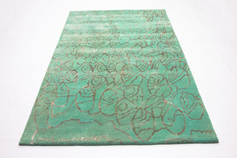 Tapis design - 244 x 153 cm - turquoise