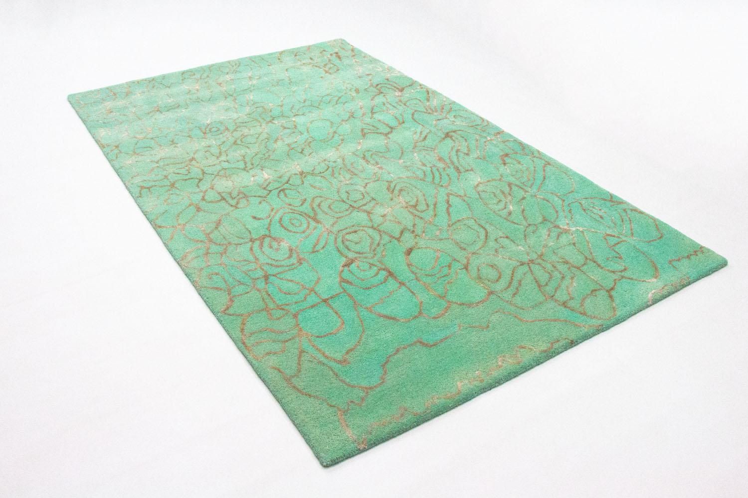 Tapis design - 244 x 153 cm - turquoise