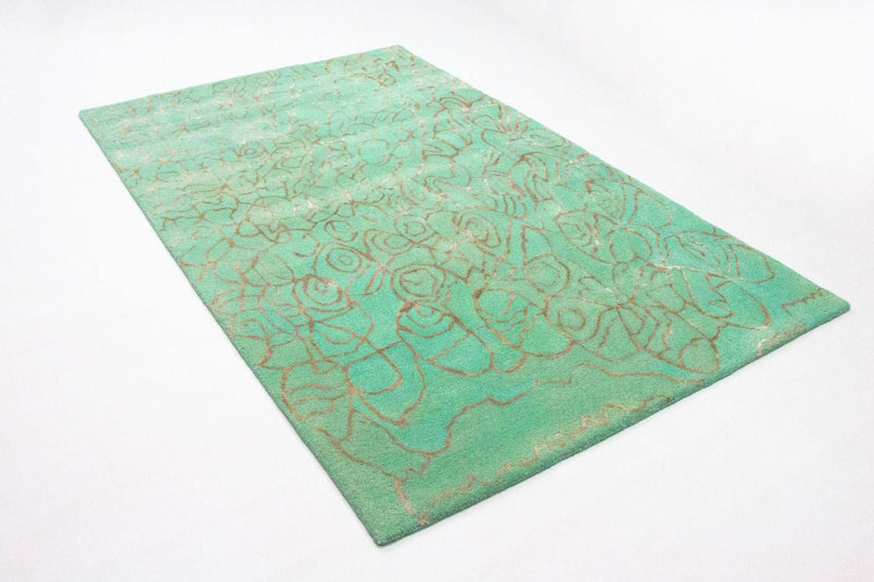 Tapis design - 244 x 153 cm - turquoise
