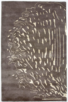 Tapis design - 241 x 153 cm - marron