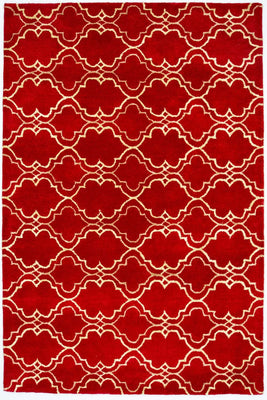 Tapis en laine - 240 x 152 cm - rouge