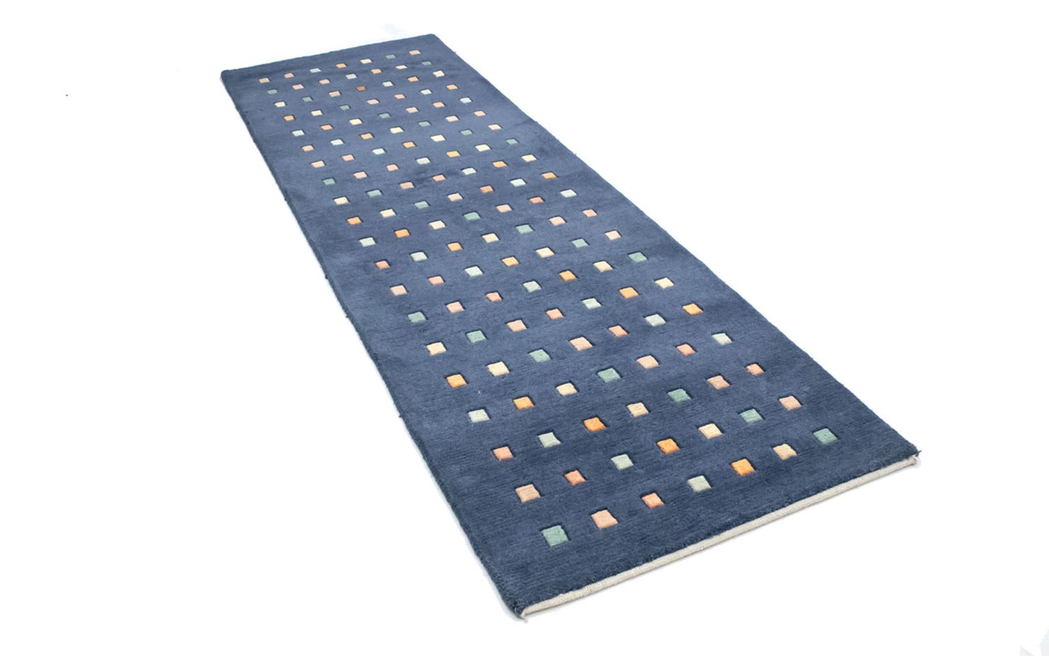 Tapis de couloir Tapis Népalais - 240 x 80 cm - bleu foncé