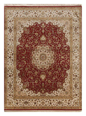 Tapis en laine - 300 x 240 cm - rouge vin
