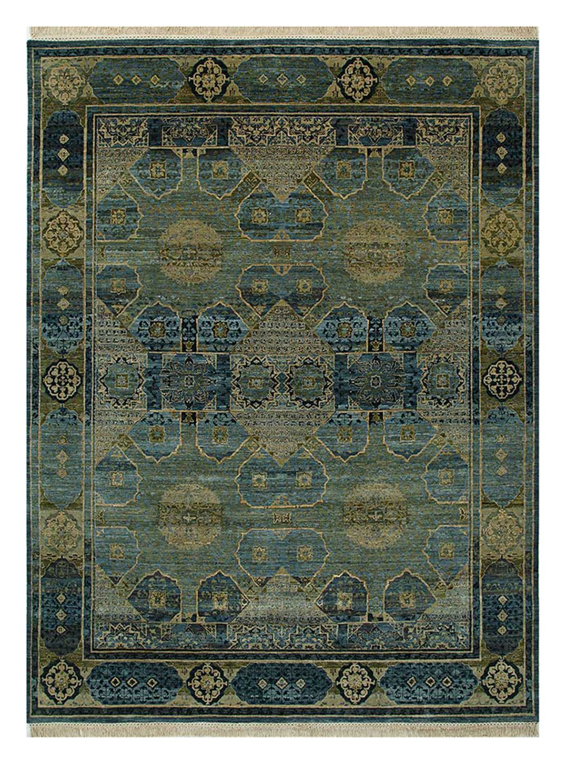 Tapis en laine - 300 x 240 cm - vert de mer