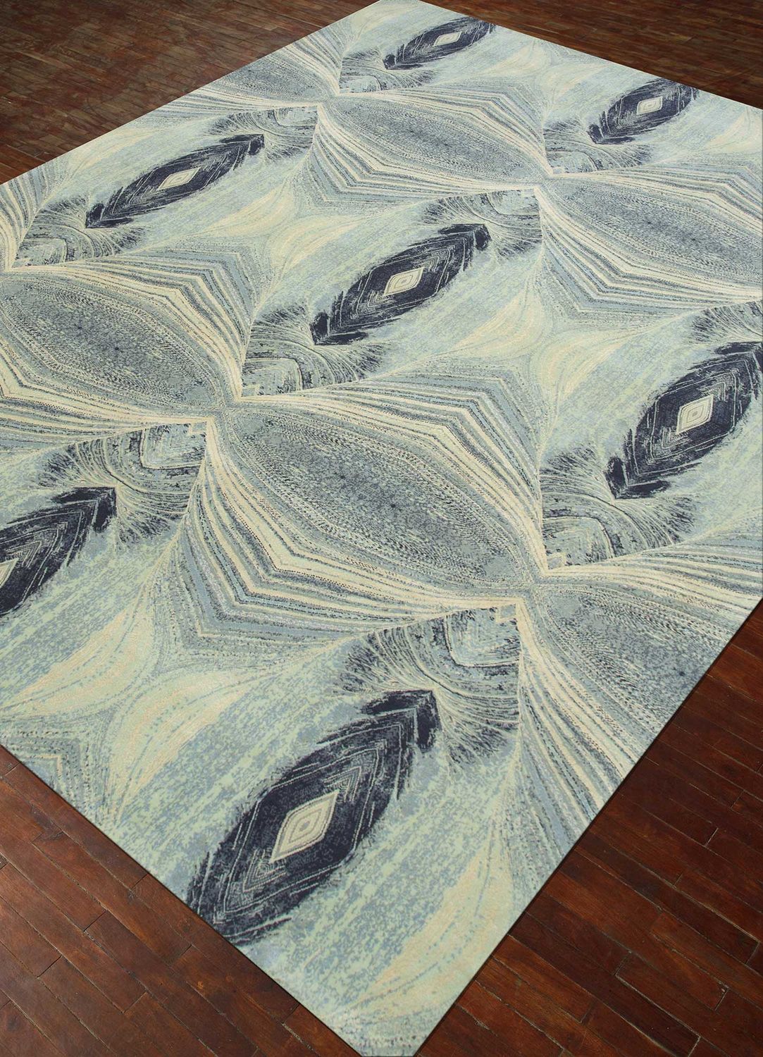 Tapis en laine - 300 x 240 cm - bleu clair