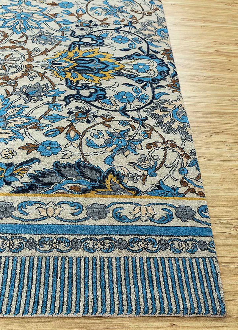 Tapis en laine - 300 x 240 cm - bleu